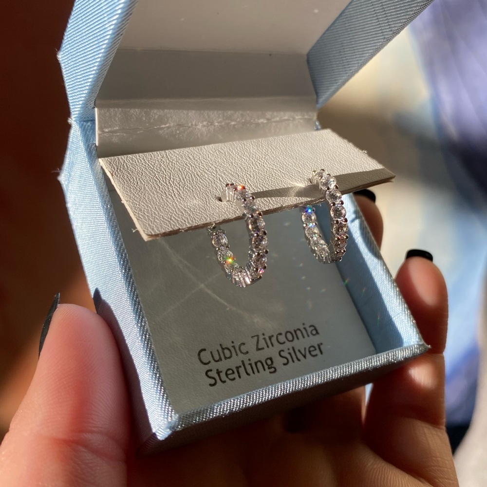 Sterling silver hoops